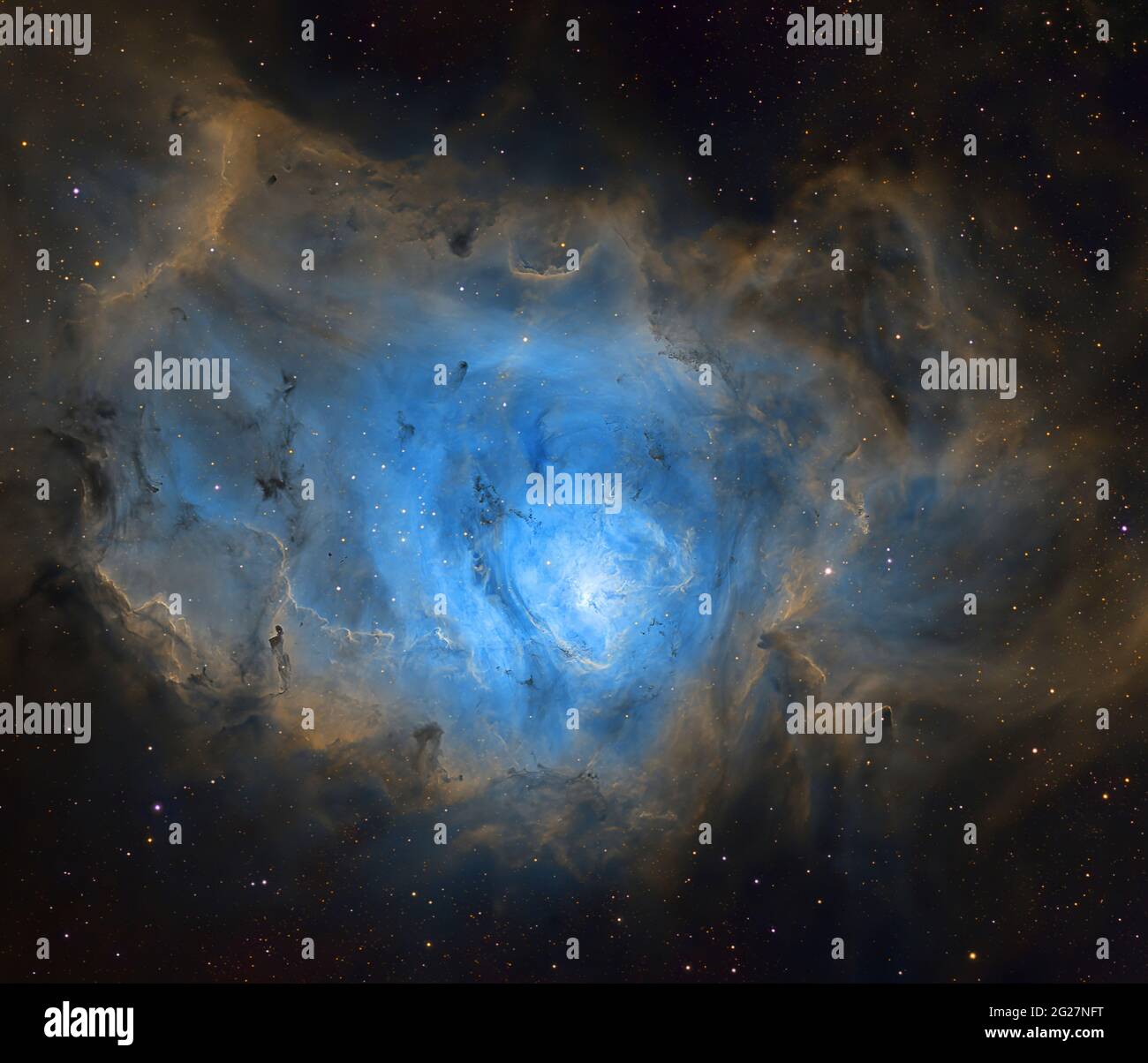 All'interno della Laguna di Nebula, Messier 8. Foto Stock