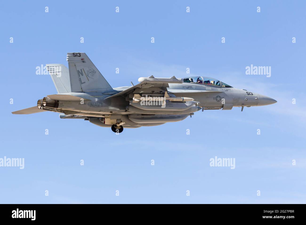 Una US Navy EA-18G Growler. Foto Stock