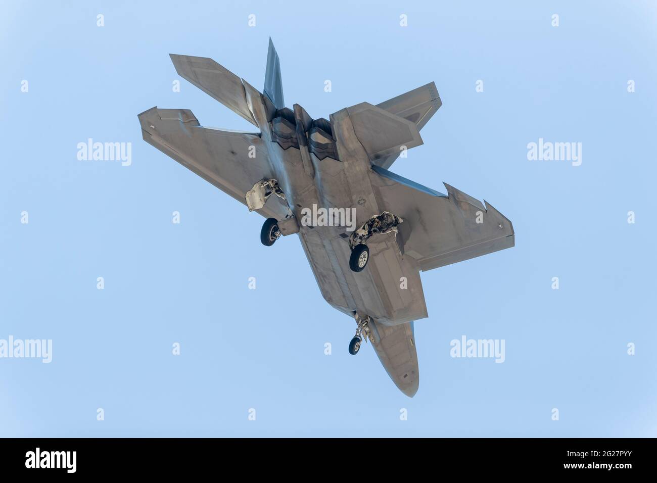 Un Raptor US Air Force F-22A. Foto Stock