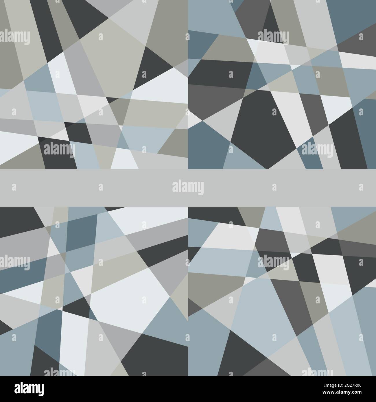 Strisce geometriche vettoriali grigie. Modello di ripetizione astratto delle linee intersecanti Illustrazione Vettoriale