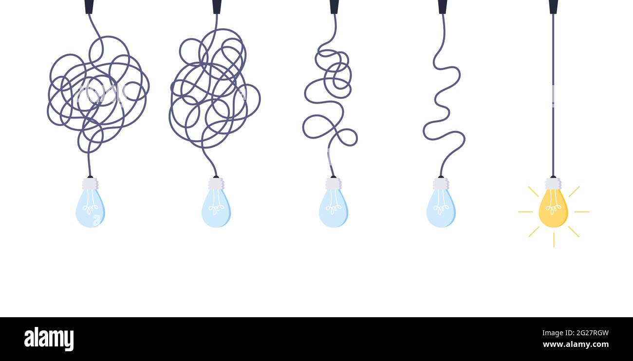 Caos semplificazione, risoluzione dei problemi e soluzioni aziendali idea di ricerca concetto vettore illustrazione. Un modo semplice e complesso dall'inizio all'idea. Mano Illustrazione Vettoriale Caos semplificazione, risoluzione dei problemi e soluzioni aziendali idea di ricerca concetto vettore illustrazione. Un modo semplice e complesso dall'inizio all'idea. Mano Illustrazione Vettoriale