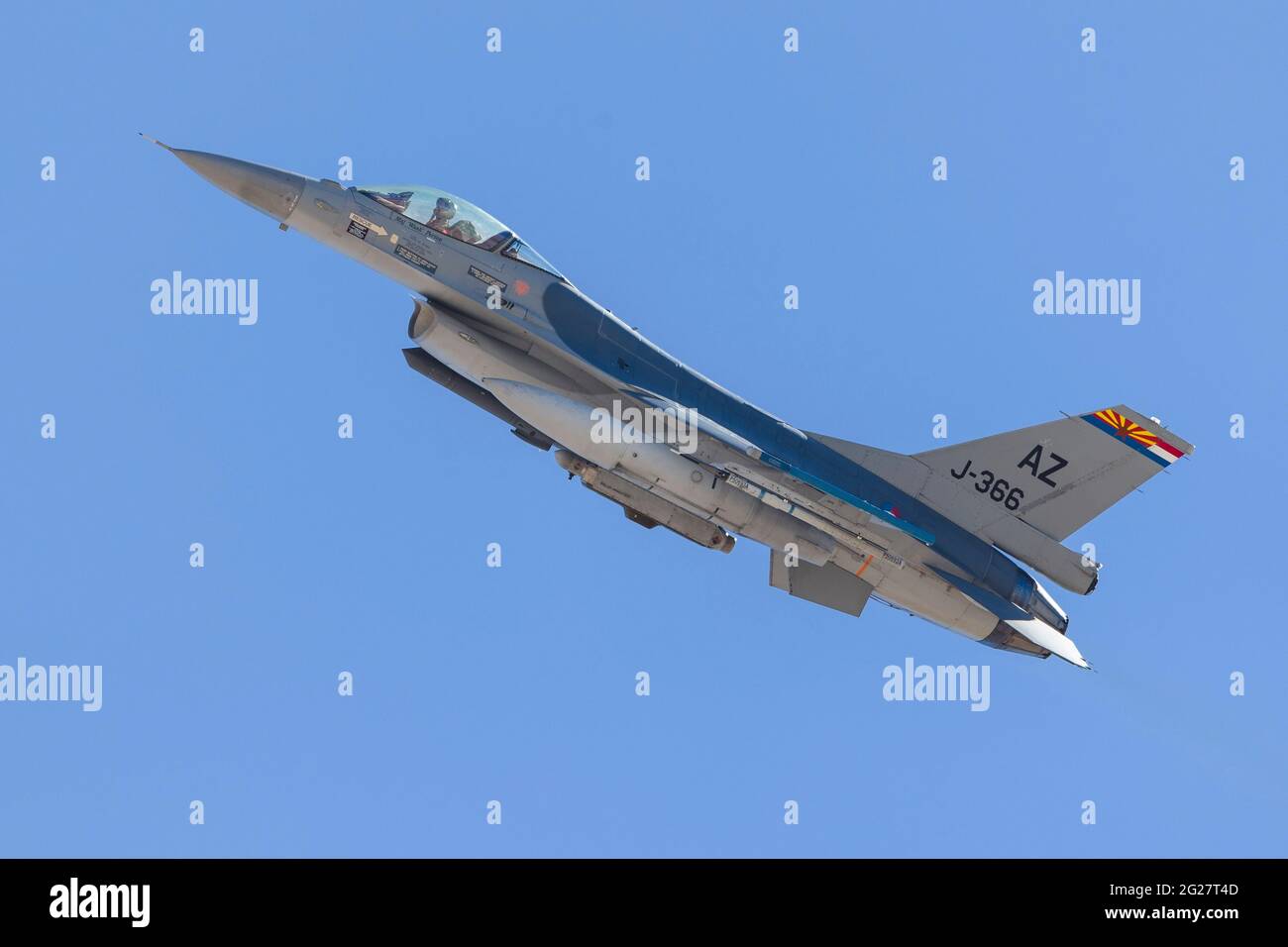 Un Royal Dutch Air Force F-16A Fighting Falcon. Foto Stock