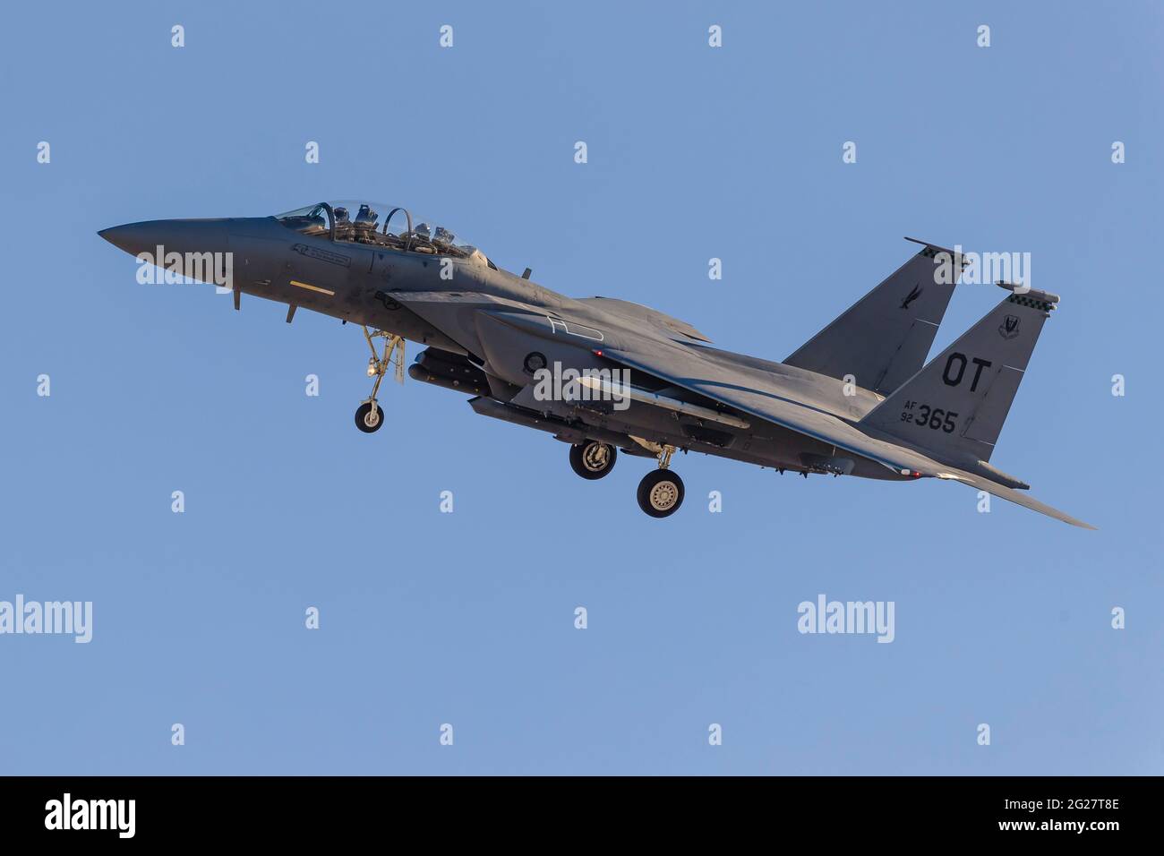 Un U.S. Air Force F-15E Strike Eagle. Foto Stock