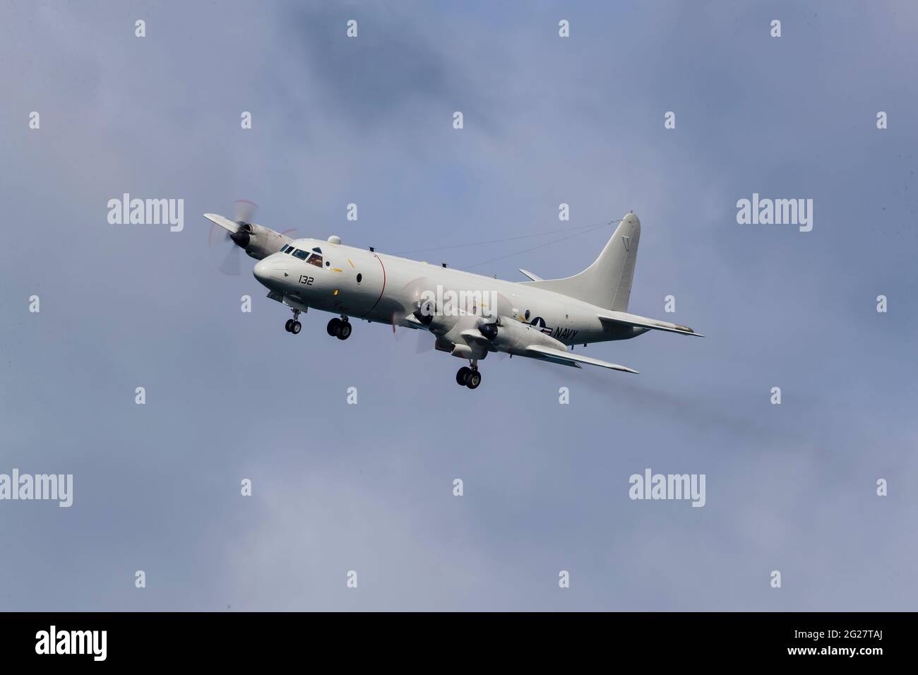 Una US Navy P-3C Orion pattuglia aerea marittima. Foto Stock