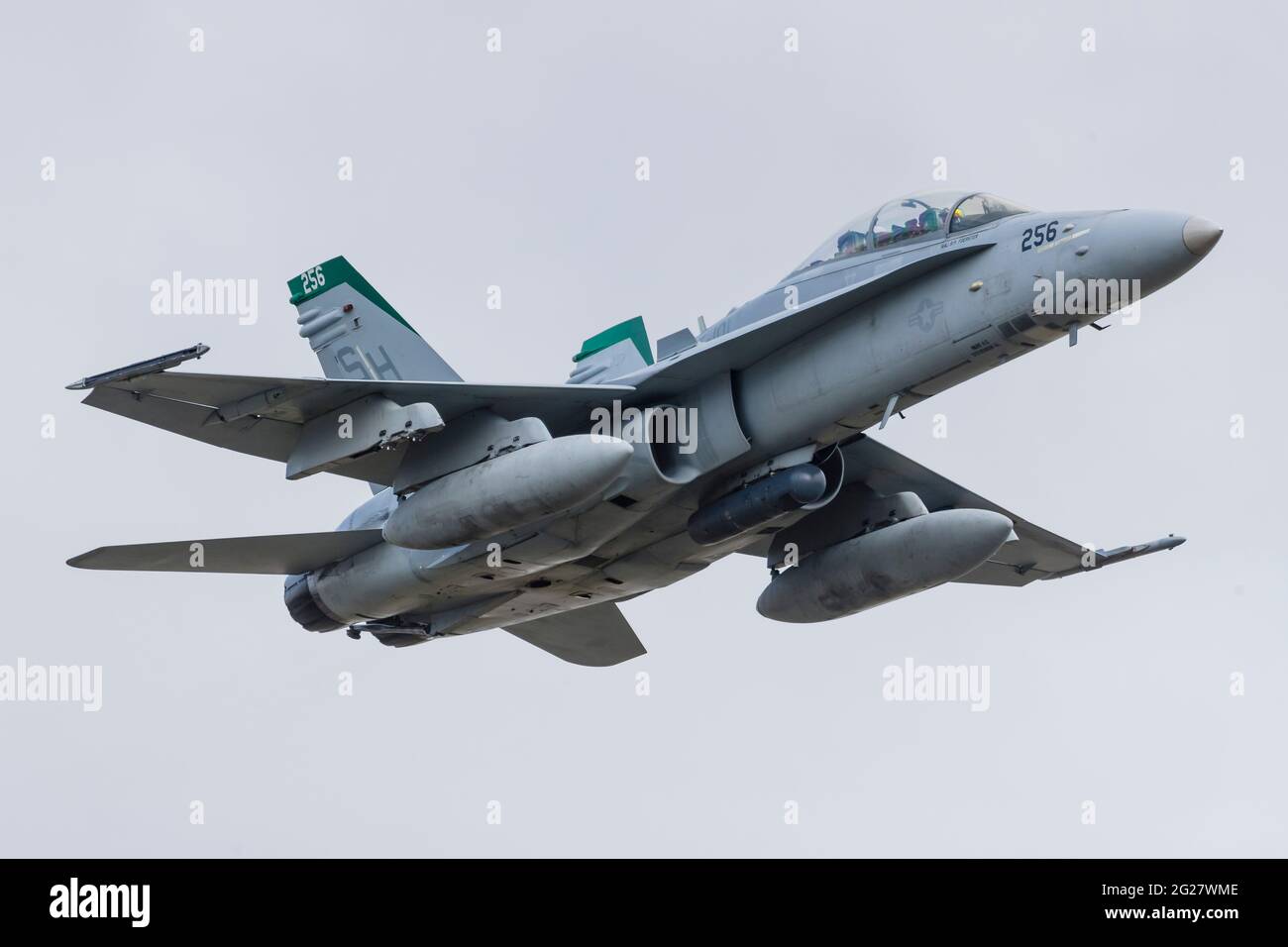 Un corno US Marine Corps F/A-18D. Foto Stock