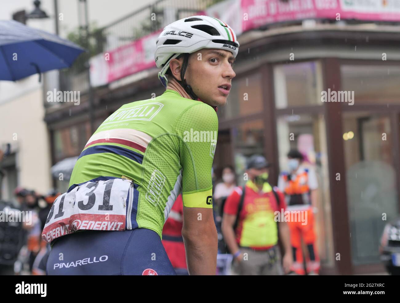 Giro d'Italia under 23 sei tappe a San Pellegrino Terme, Lombardia, Italia Foto Stock