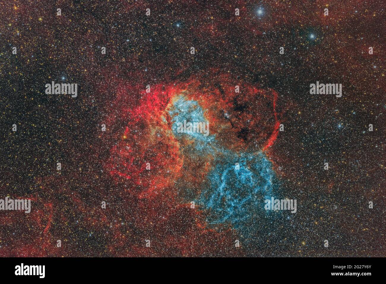 Lion Nebula, SH2-132. Foto Stock