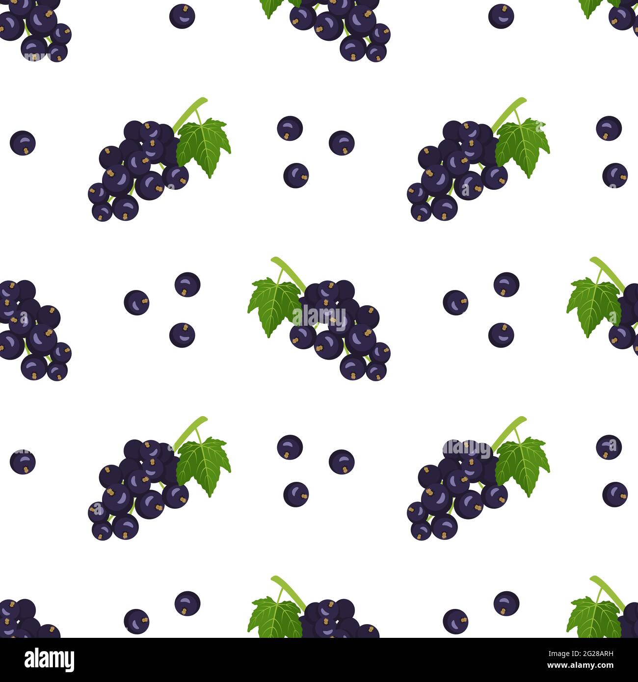 Modello senza cuciture con bacche, ramificazioni di curry e foglie Illustrazione Vettoriale