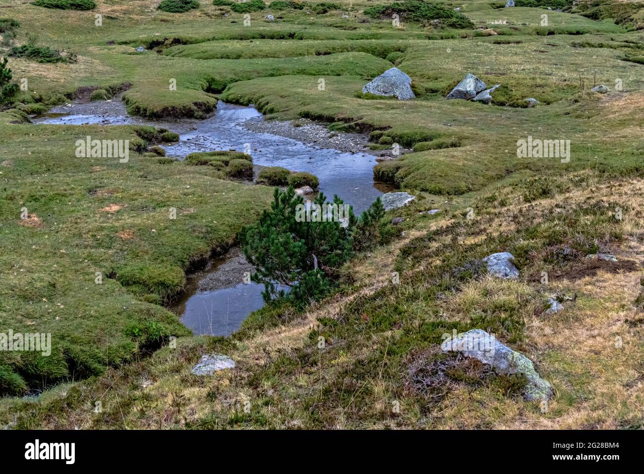 In rotta per Estany Gerber, Pallars Sobira, Lleida, Lerida, Catalogna, Spagna. Foto Stock