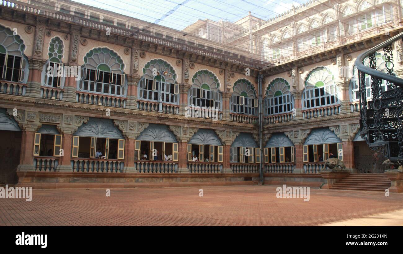 Cortili interni di Mysore Palace, India. Foto Stock