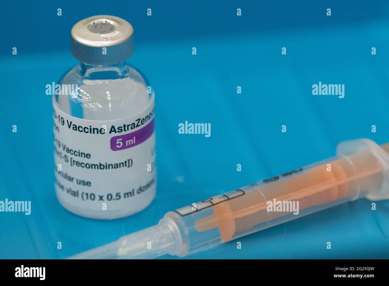 Vaccino AstraZeneca Covid 19 Foto Stock