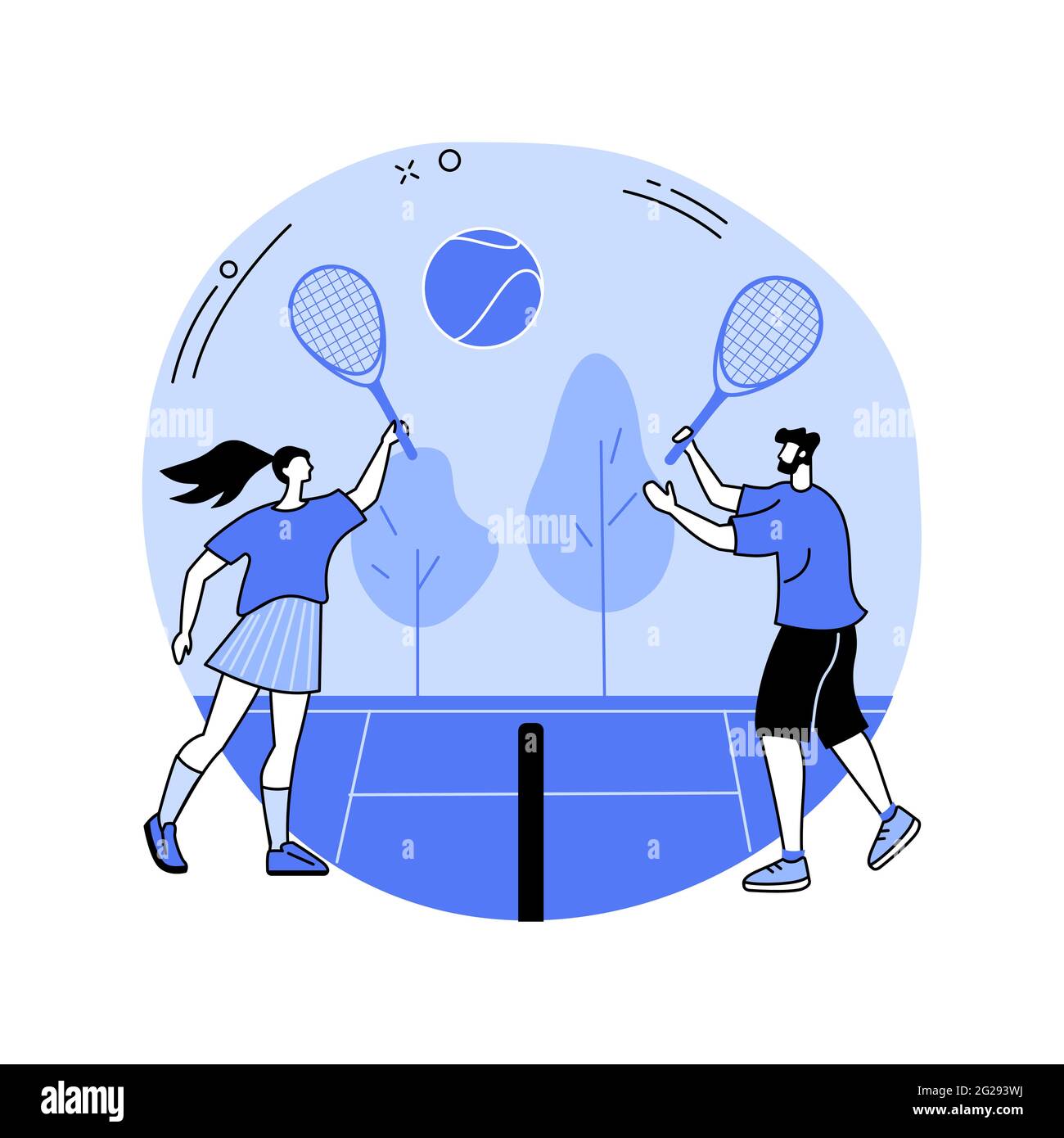 Illustrazione vettoriale del concetto astratto di tennis. Illustrazione Vettoriale