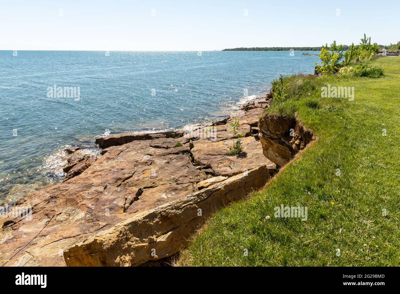 Litorale del lago Huron Foto Stock