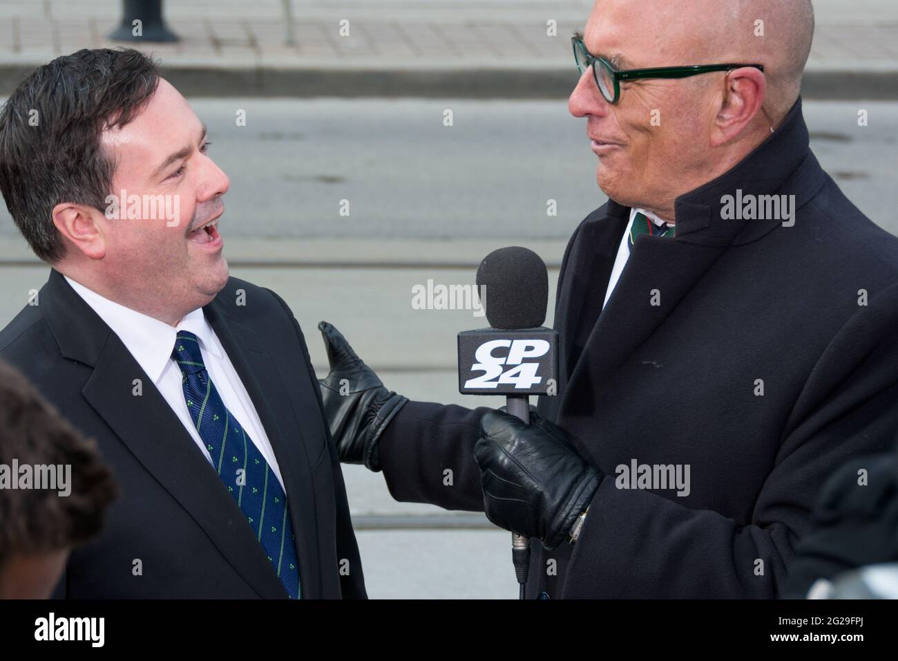 Jason Kenney, Ministro dell'occupazione e del multiculturalismo. Scene del funerale di Stato per Jim Flaherty, ex ministro della Finace del Canada, tenuto a. Foto Stock