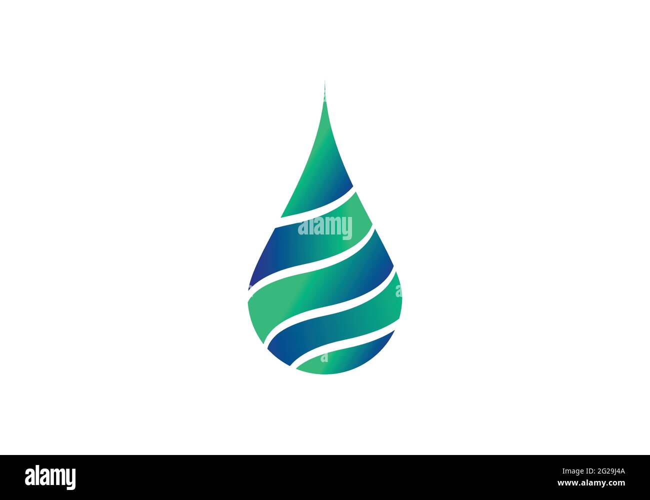 Modello vettoriale per il design del logo Creative Water Drop. Illustrazione Vettoriale
