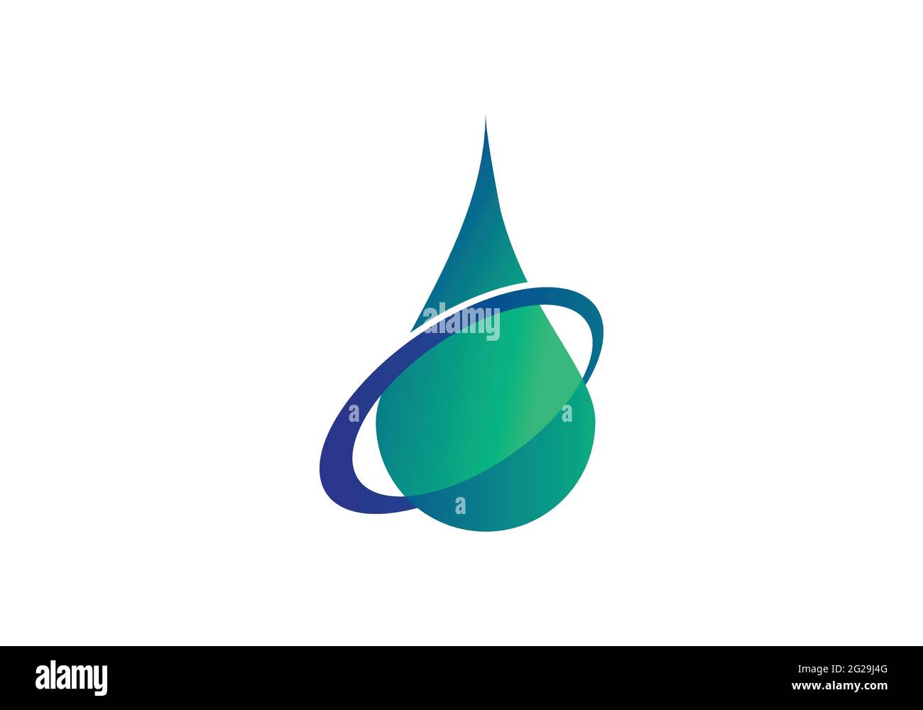 Modello vettoriale per il design del logo Creative Water Drop. Illustrazione Vettoriale