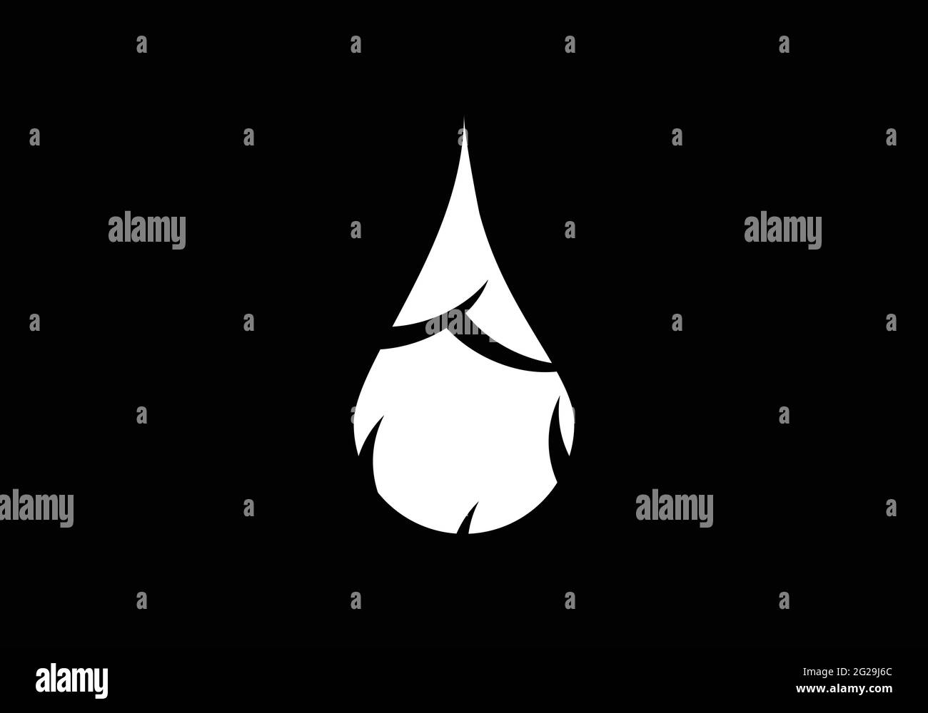 Modello vettoriale per il design del logo Creative Water Drop. Illustrazione Vettoriale