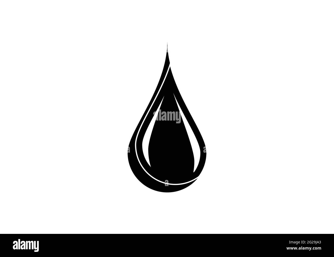 Modello vettoriale per il design del logo Creative Water Drop. Illustrazione Vettoriale