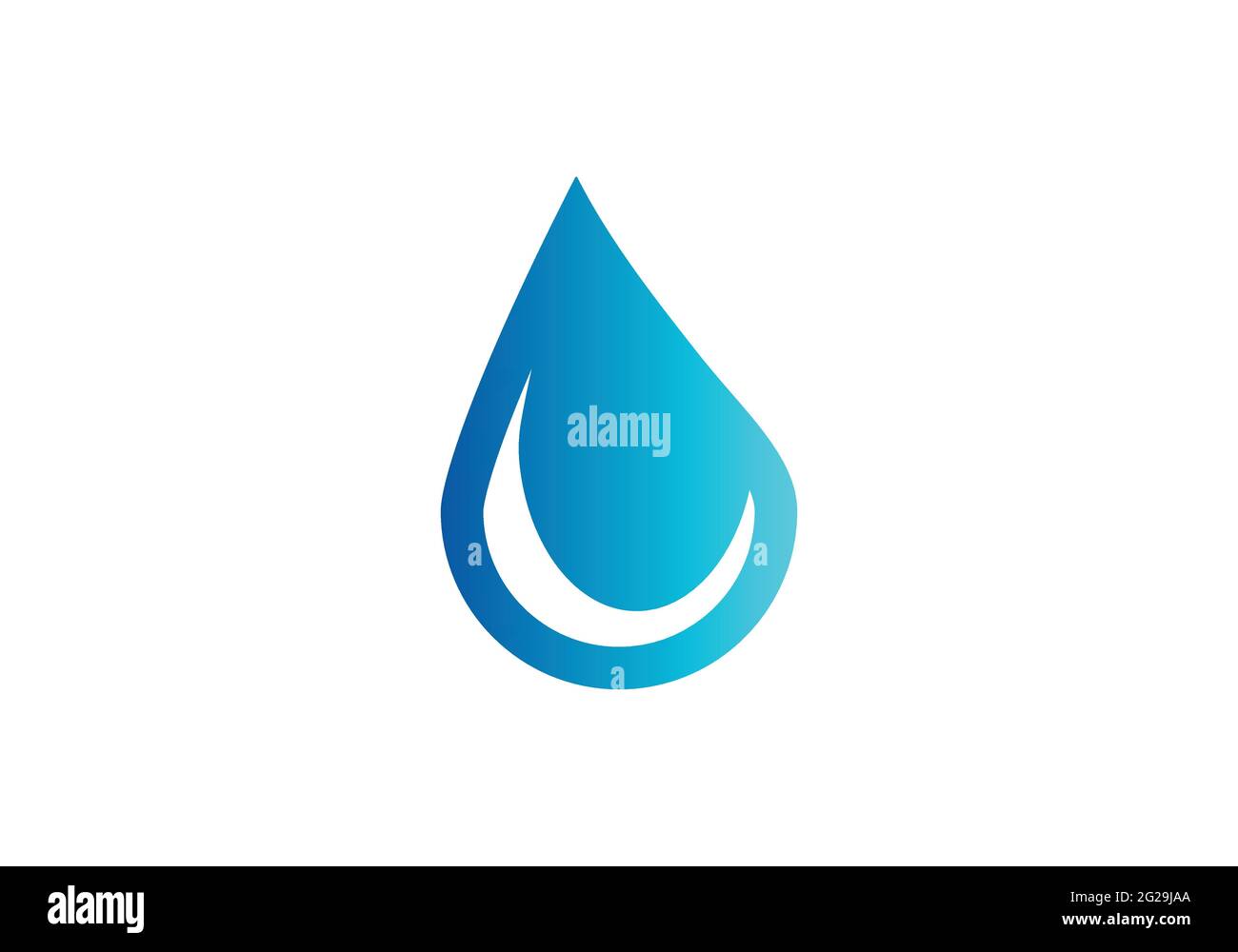 Modello vettoriale per il design del logo Creative Water Drop. Illustrazione Vettoriale