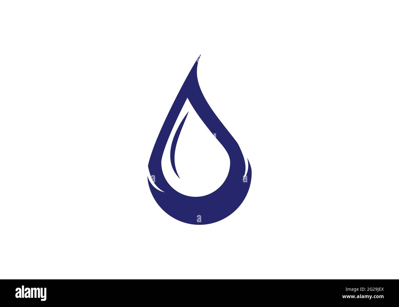 Modello vettoriale per il design del logo Creative Water Drop. Illustrazione Vettoriale