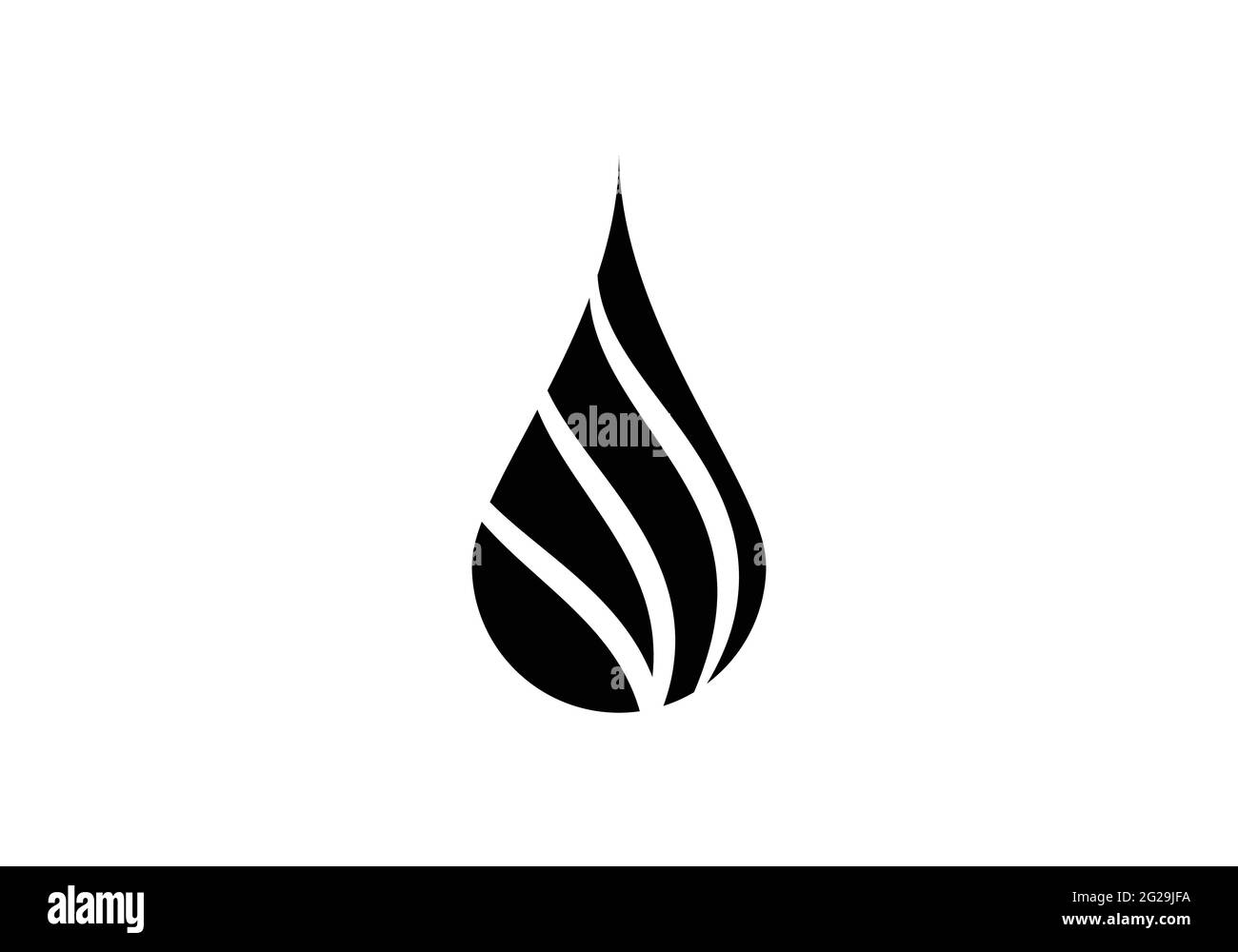 Modello vettoriale per il design del logo Creative Water Drop. Illustrazione Vettoriale