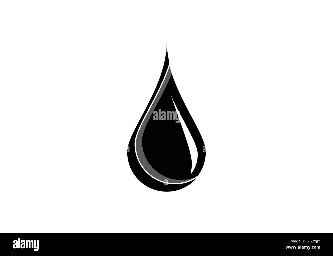 Modello vettoriale per il design del logo Creative Water Drop. Illustrazione Vettoriale