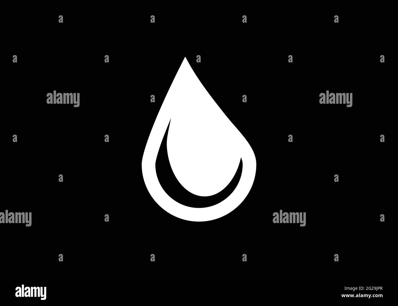 Modello vettoriale per il design del logo Creative Water Drop. Illustrazione Vettoriale