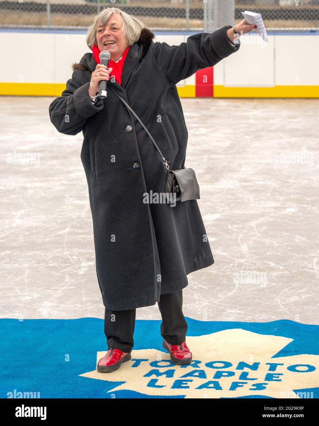 Il Vice Sindaco e Consigliere comunale Pam McConnell (Ward 28 Toronto Centre-Rosedale) si è Unito oggi ai partner di progetto e ai membri della comunità per ufficialmente opare Foto Stock