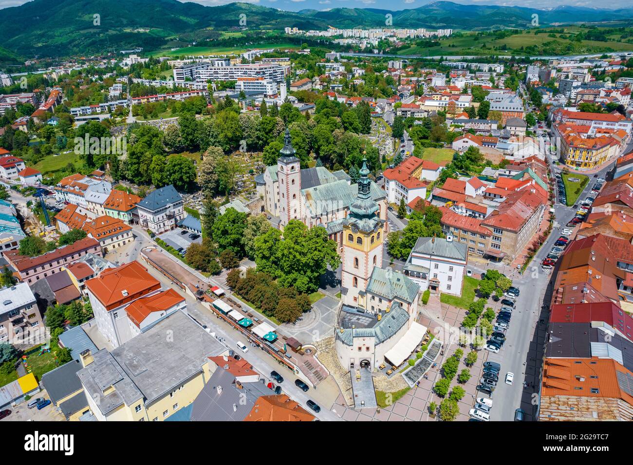 Città di Banska Bystrica, Slovacchia Foto Stock