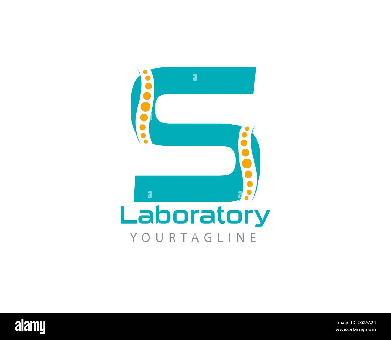 Letter S Lab Logo Template Design Vector , questo design è adatto per logo o icone. Il colore e il testo possono essere modificati facilmente. Illustrazione Vettoriale