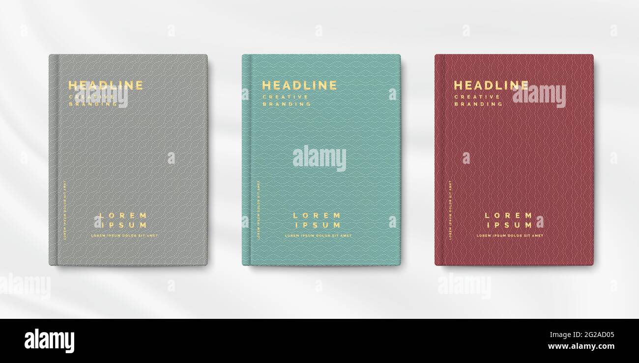 Set di modelli di copertina giapponesi astratti. Sfondo per decorazione, sfondo, album, volantino, rivista.Vector illustration.Eps10 Illustrazione Vettoriale