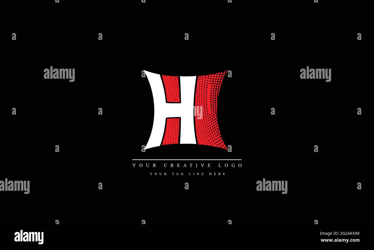 H modello monogramma del logo vettoriale astratto HH Illustrazione Vettoriale