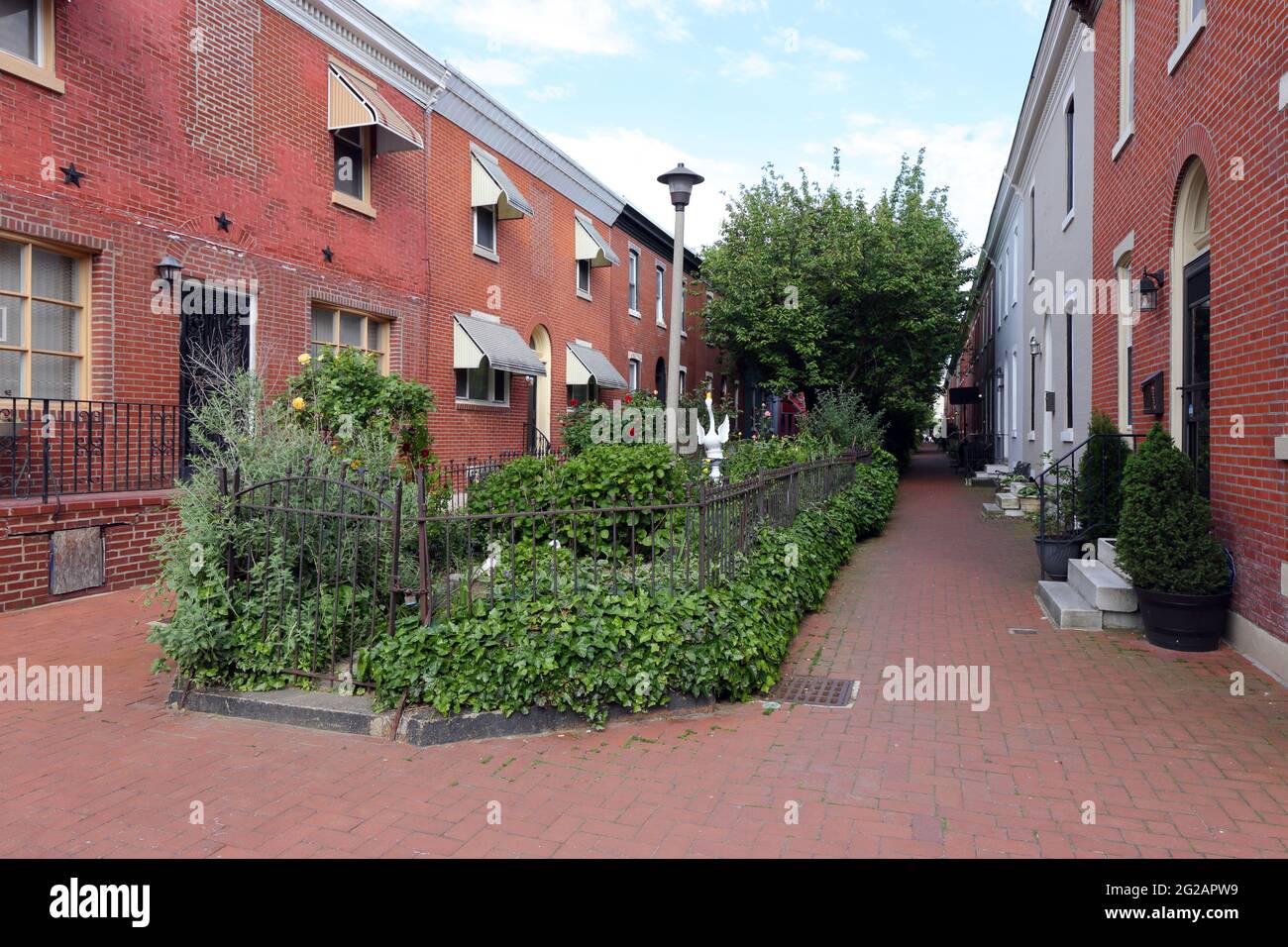 Madison Square, Philadelphia. Un isolato giardino unico situato nel quartiere Graduate Hospital. Foto Stock