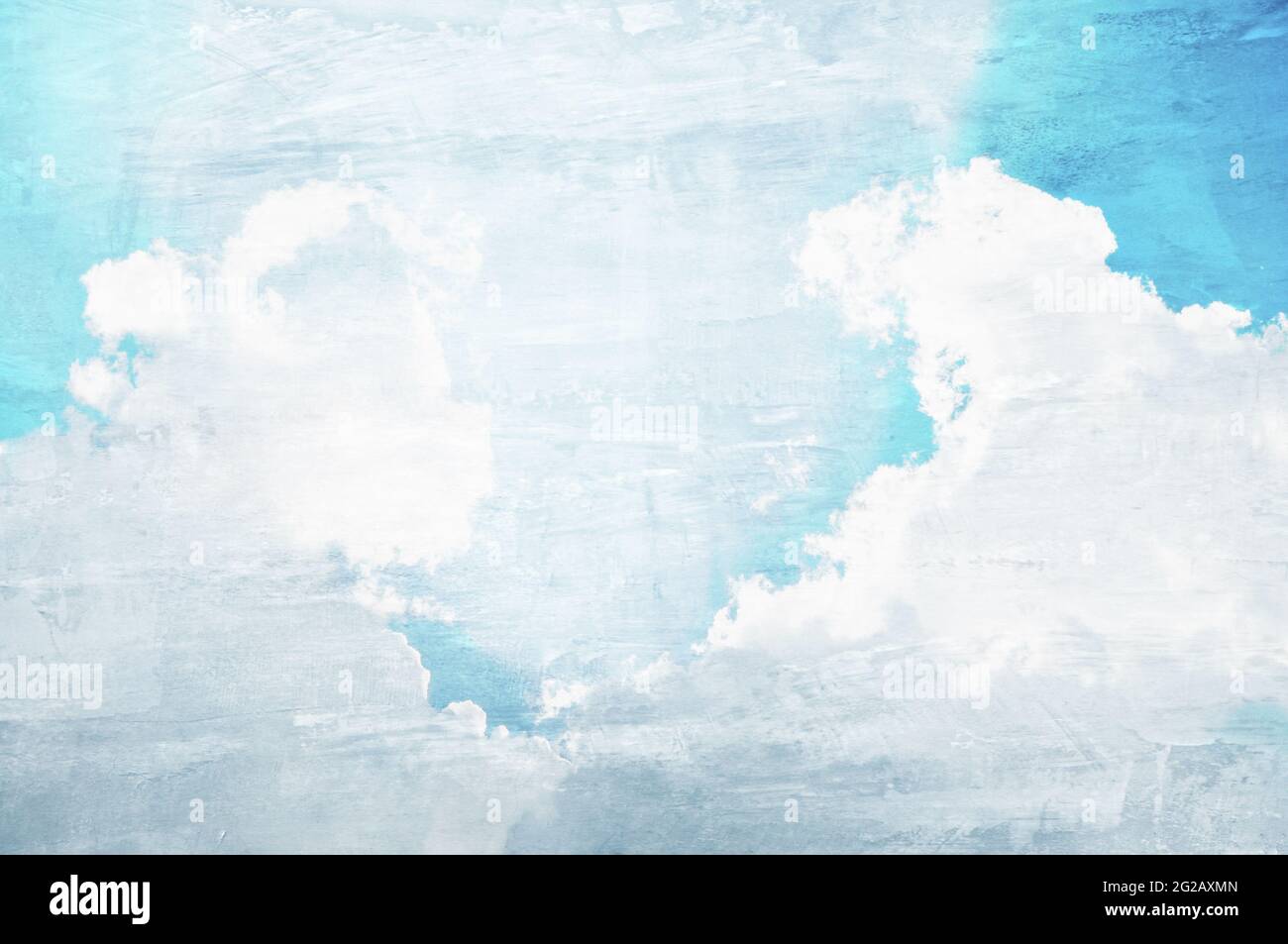 Cielo blu e nuvole - immagine in stile retrò Foto Stock