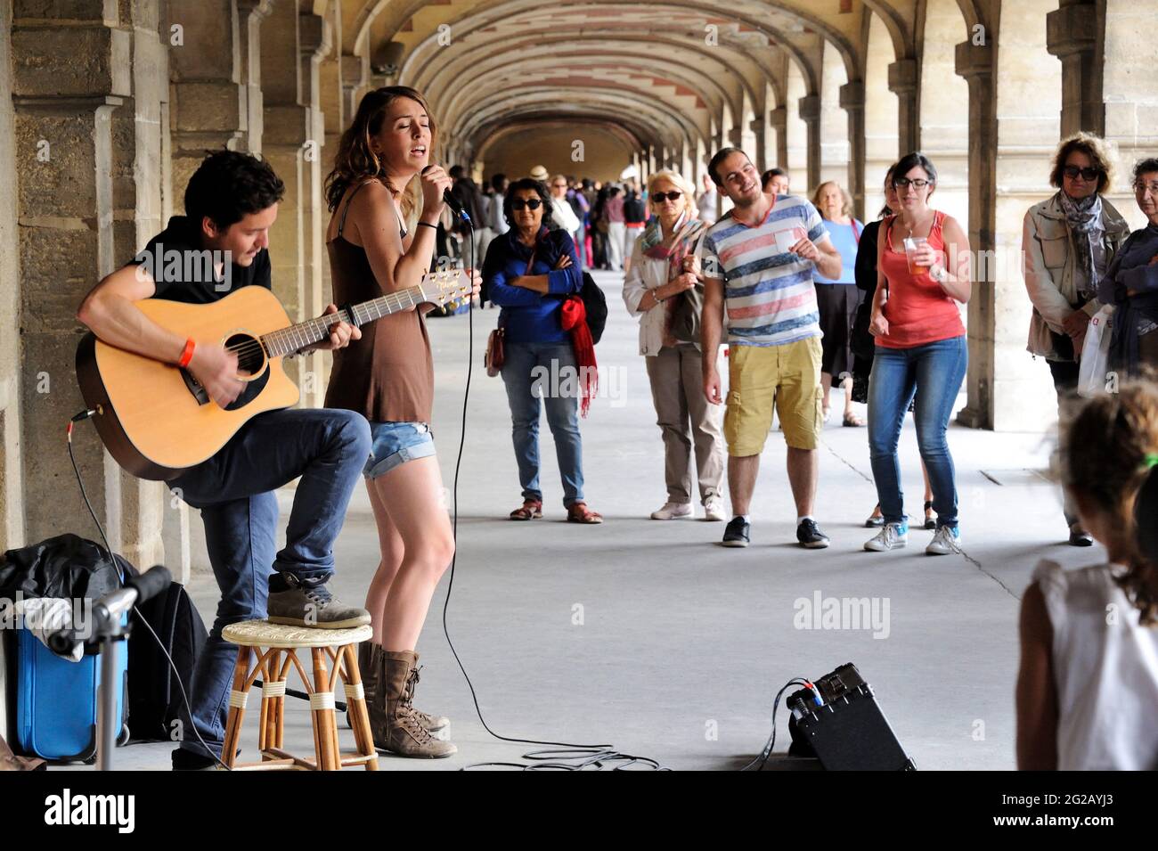 FRANCIA, PARIGI (75) 3 E 4 ° ARRONDISSEMENT, GIORNATA DELLA MUSICA SU PLACE DES VOSGES Foto Stock