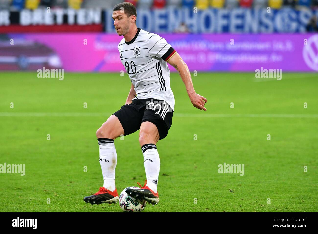 Test match per Euro 2020, Merkur-Spiel-Arena Düsseldorf: Germania - Lettonia 7:1; Robin Gosens (GER). Foto Stock