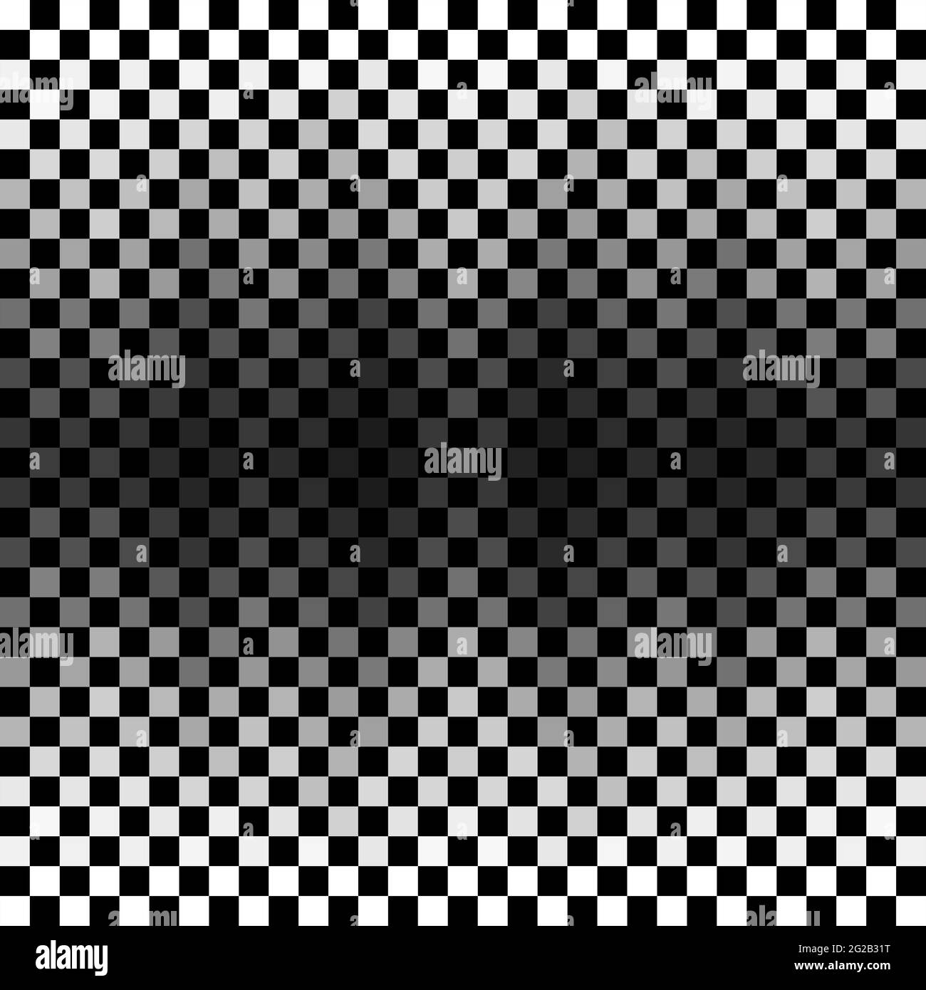 Ondulazione di sfondo a scacchi in bianco e nero Foto Stock