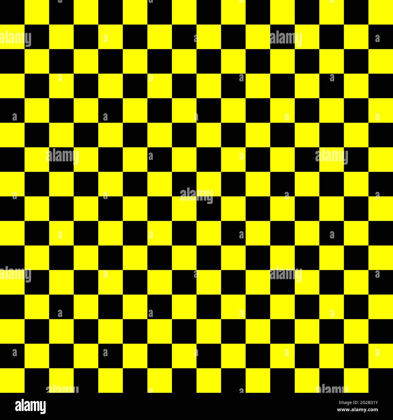 Sfondo a scacchi giallo e nero Foto Stock