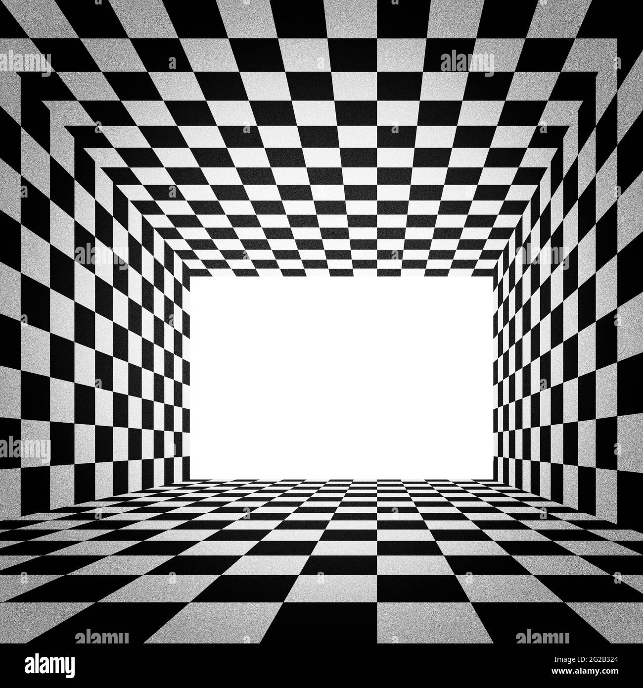 Astratto sfondo a scacchi in bianco e nero Foto Stock