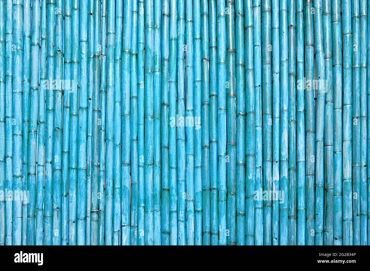 Sfondo astratto di legno di bambù blu Foto Stock