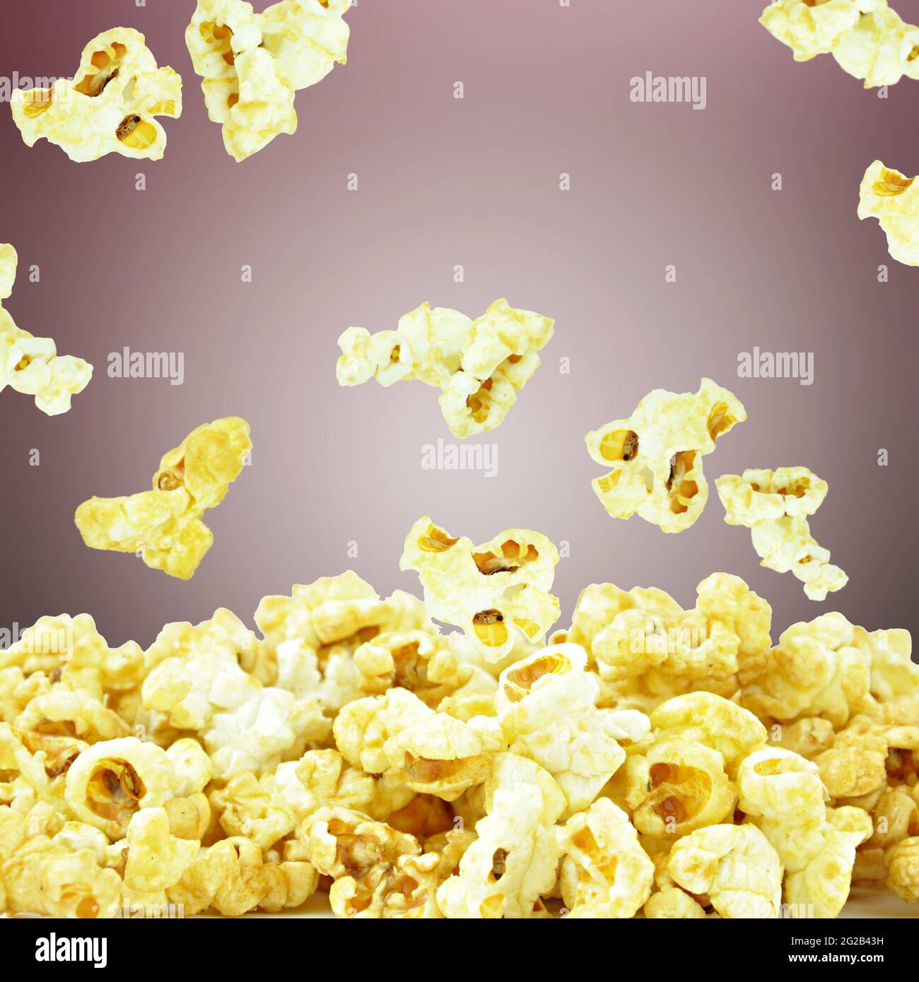 Popcorn dolce al caramello Foto Stock