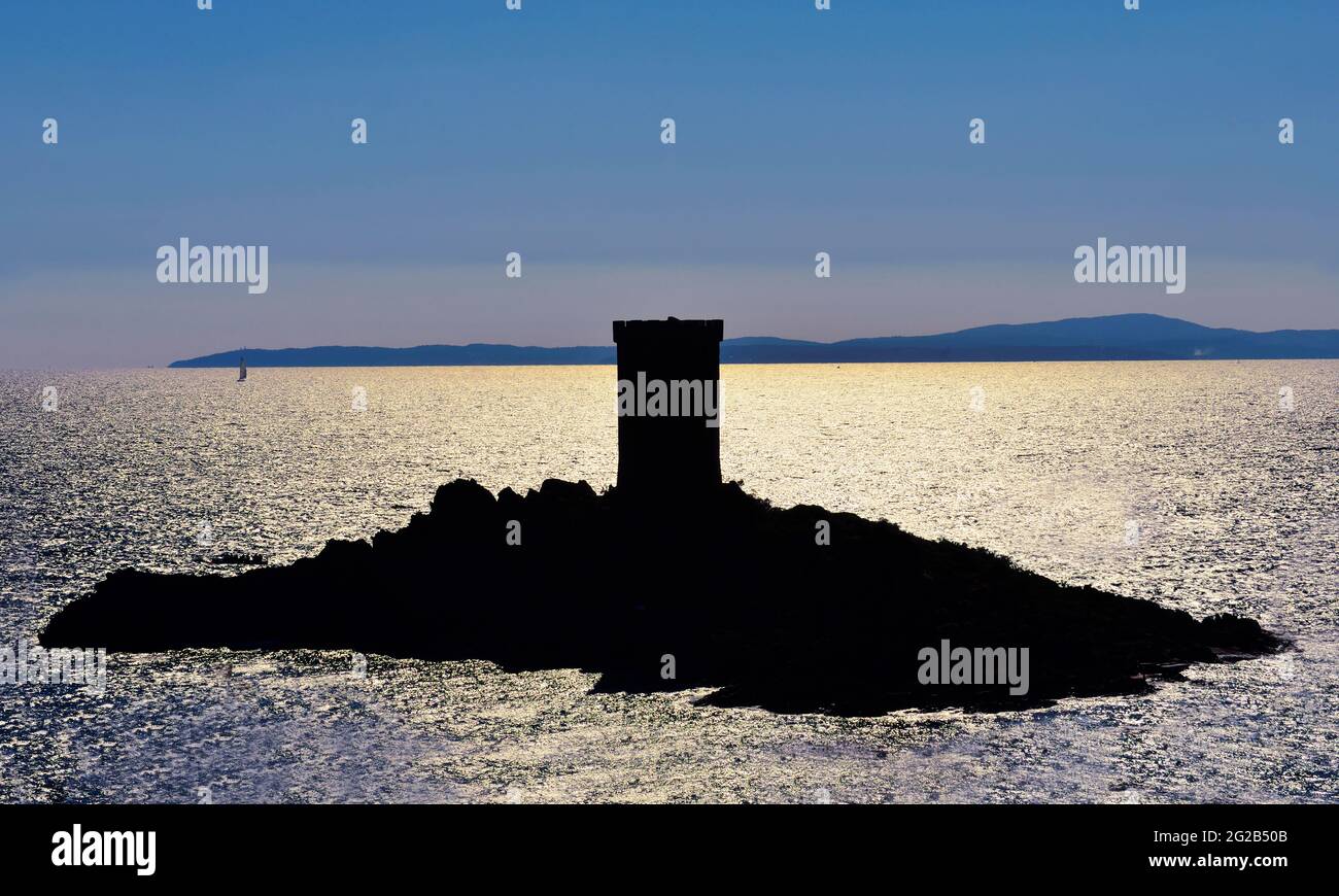 FRANCIA, VAR ( 83 ), SAINT RAPHAEL, L'ISOLA D'ORO NELLA ZONA NATURALE DI ESTEREL Foto Stock