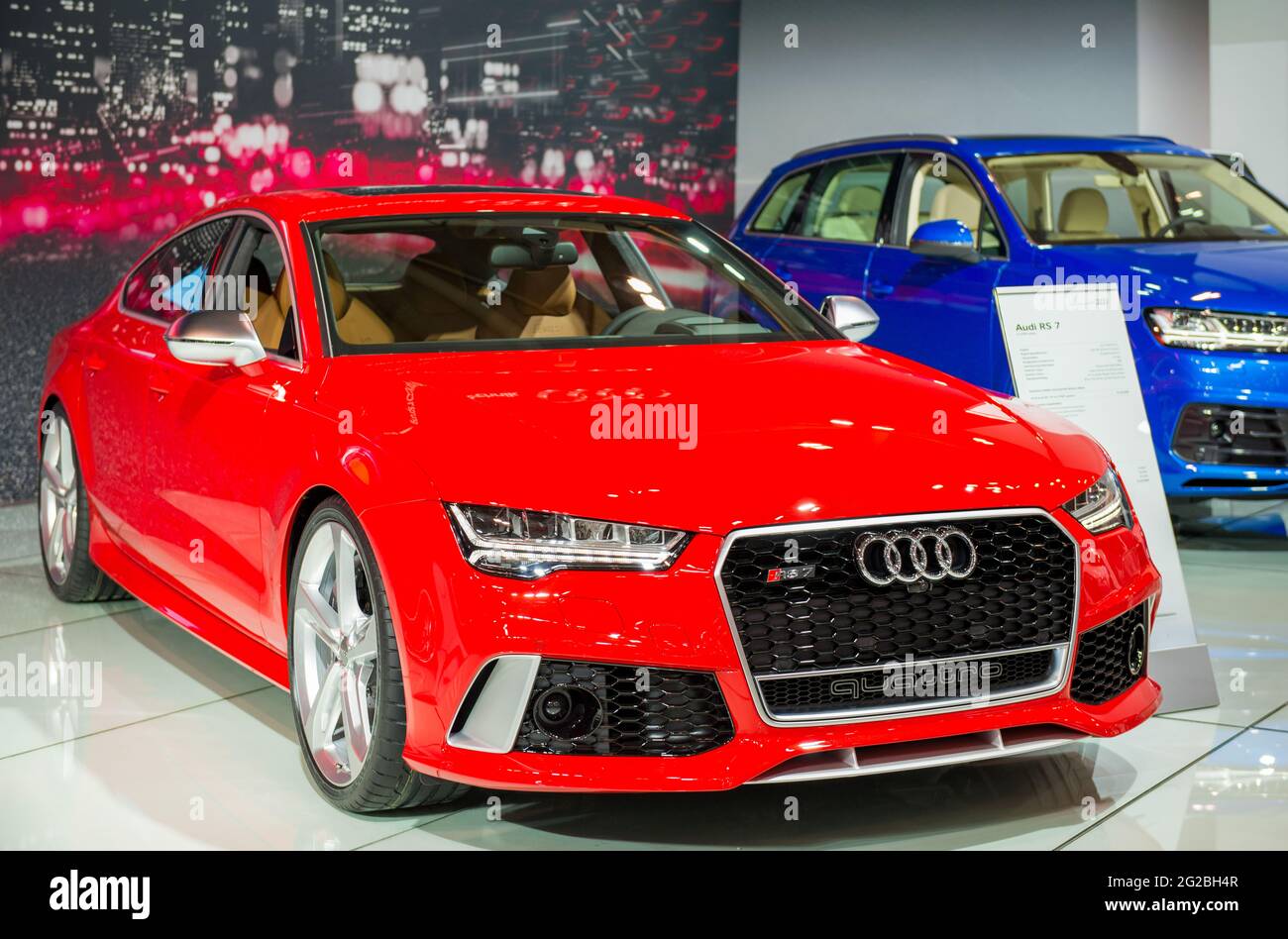 Audi quattro RS7 nel Canadian International AutoShow, CIAS in breve, è il più grande salone automobilistico del Canada e il più prestigioso evento consumer in Canada. Foto Stock