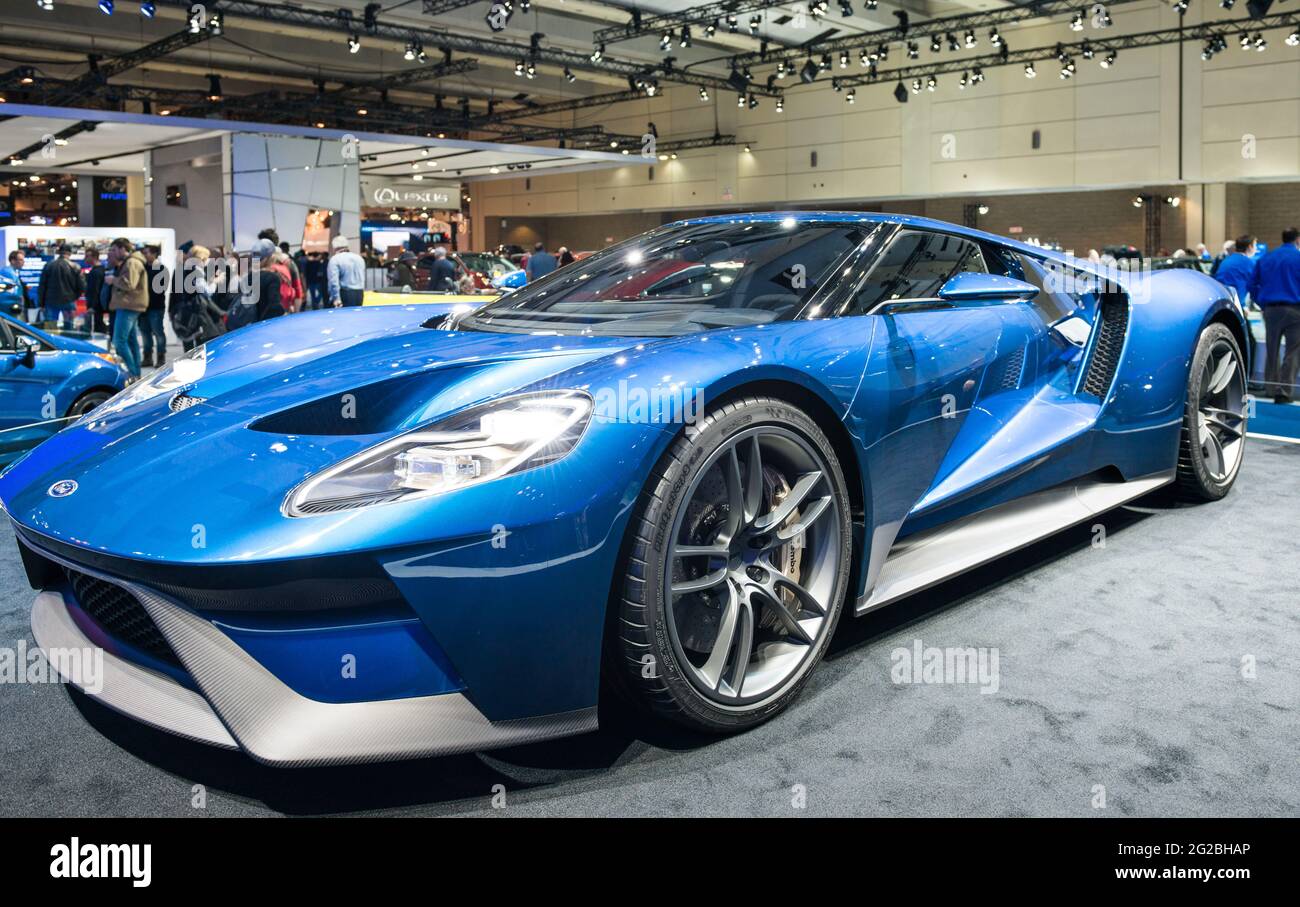 Ford Performance GT come visto in Canada. La più grande fiera automobilistica del CIAS Canada si tiene ogni anno al Metro Toronto Convention Centre Foto Stock