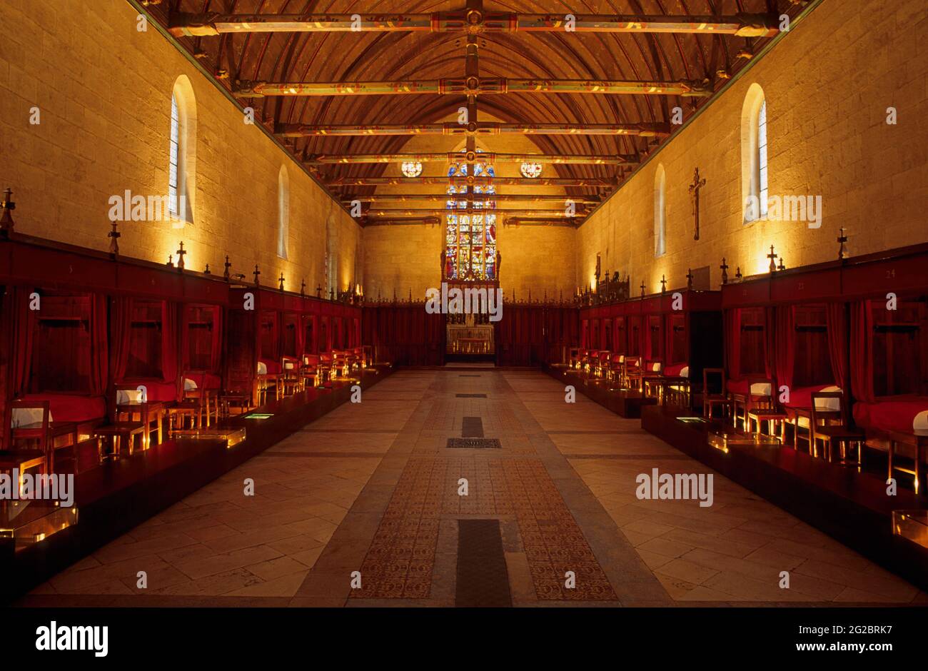 FRANCIA. COTE D O (21) REGIONE BORGOGNA. VIGNETO BORGOGNA. CITTÀ DI BEAUNE. HOTEL DIEU. CAMERA DEI POORS Foto Stock