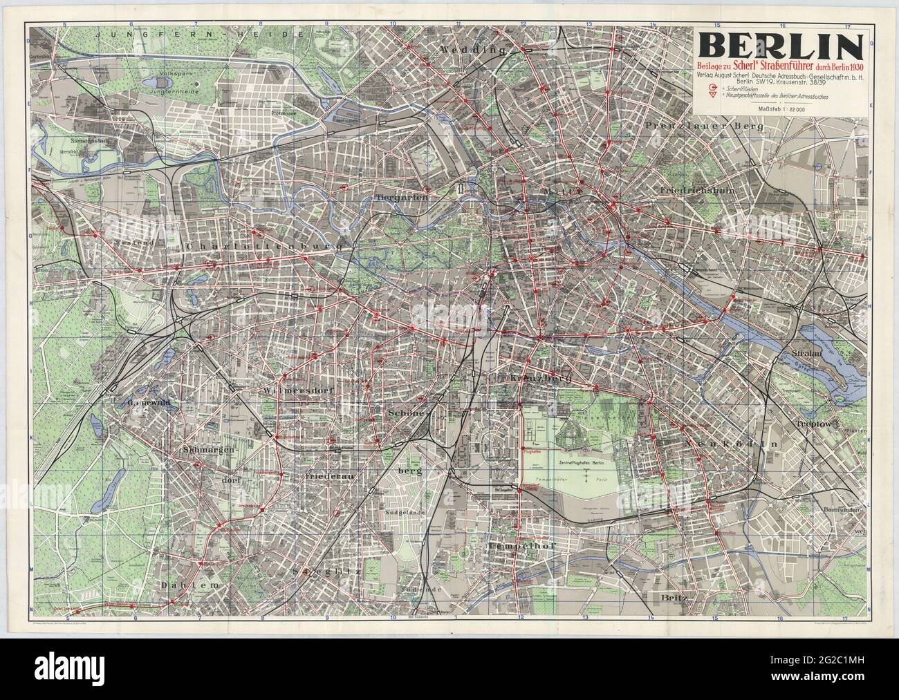 Mappa di Berlino, Mappa di Berlino, Stampa Berlino, Poster Berlino, piano Berlino, Berlino Poster, Berlino City, Berlino Art, Germania Mappa, Germania Mappa retrò Foto Stock