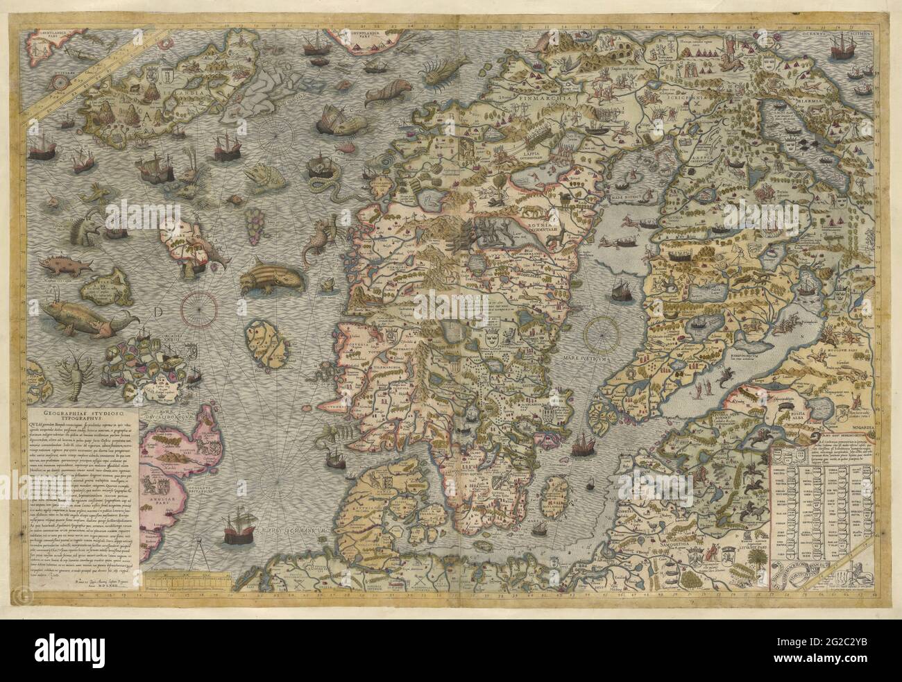 Mappa Scandinavia, Mappa Scandinavia, piano Scandinavia, Scandinavia Stampa, Mappa Scandinavia, Retro Scandinavia Print, Scandinavia Poster, Map Art Foto Stock