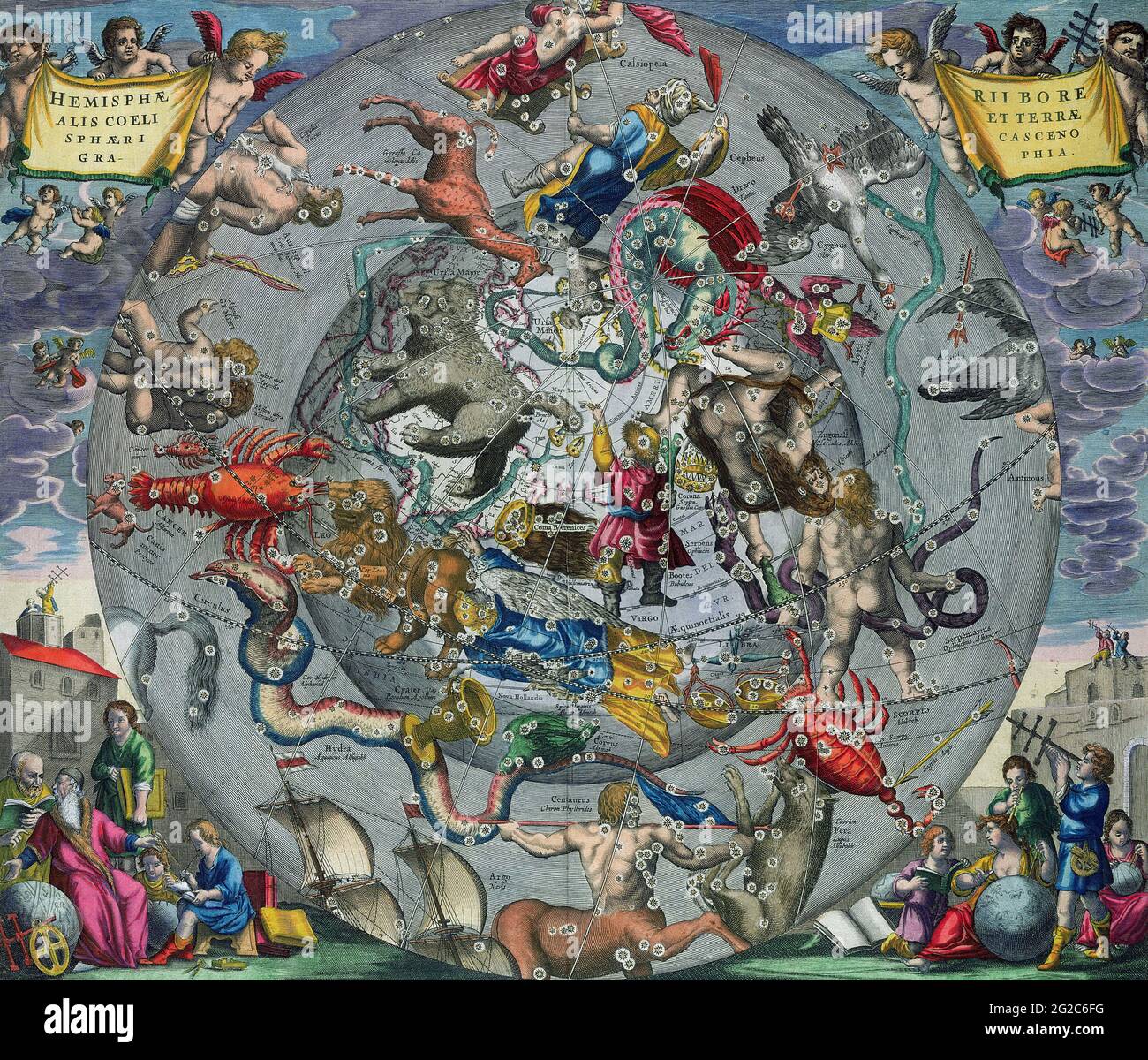 Mappa dell'emisfero, Mappa dell'emisfero, Mappa dell'emisfero, Mappa dell'emisfero antico, Mappa dell'emisfero retrò, Mappa dell'emisfero vintage, Mappa dell'emisfero antico, Stampa mappa dell'emisfero Foto Stock