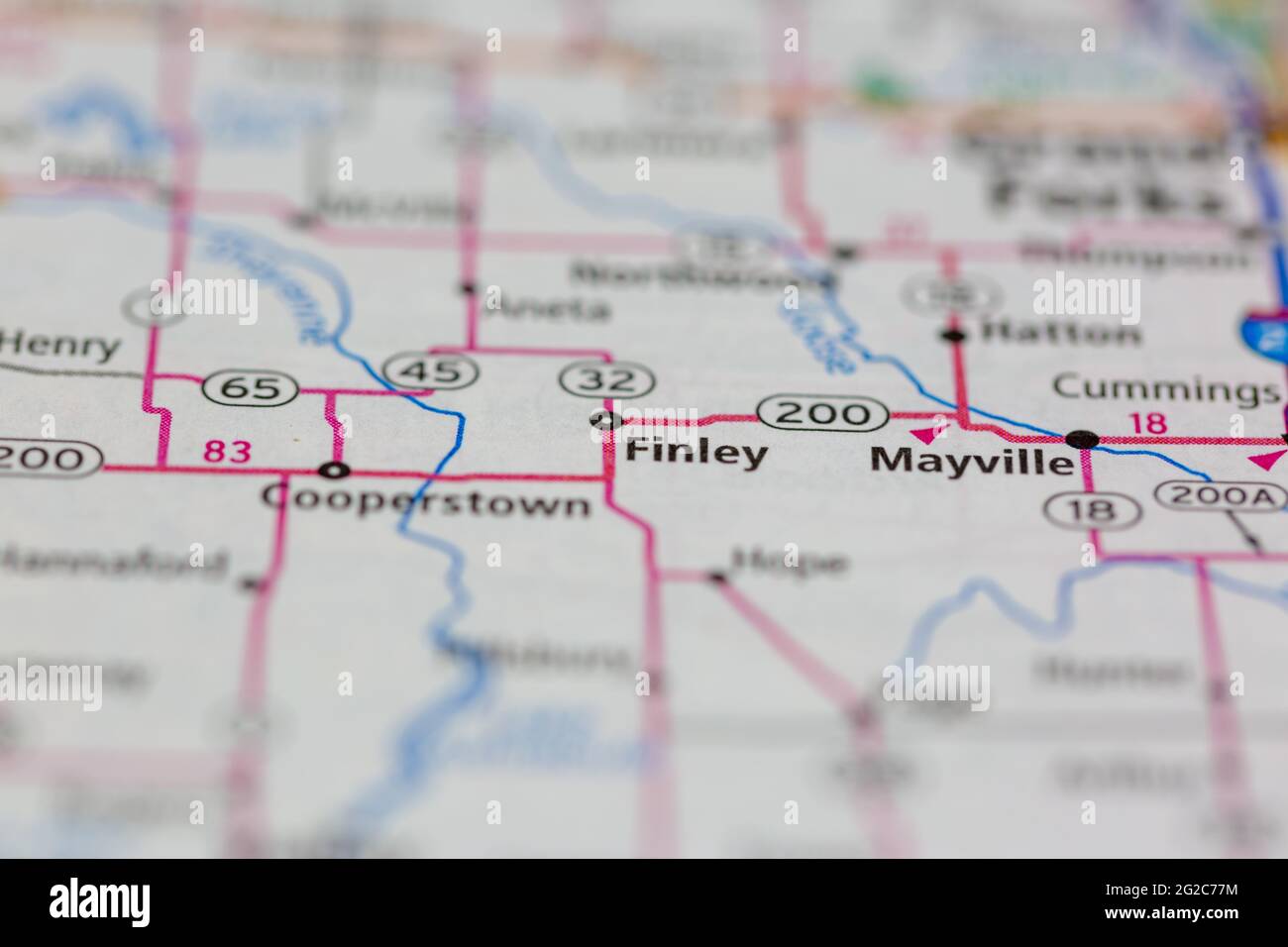 Finley North Dakota USA mostra una mappa stradale o una mappa