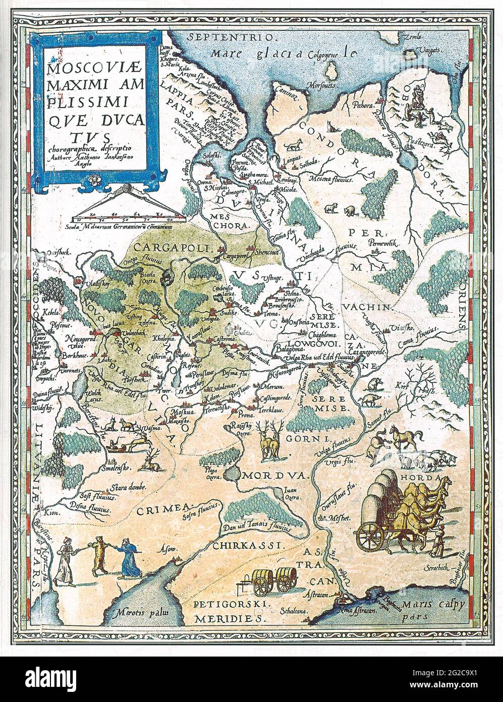 Mappa del Granducato di Mosca, Mappa della Moscovia, Mappa della Moscovia, Moscovite Russia, Mappa della Moscovite Russia Mappa di Muscovite Russia, Muscovite Rus, Mosca Mappa Foto Stock